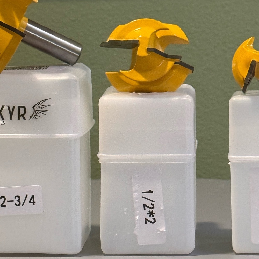 VALKYR Yellow Router Bit Set - 3-Piece Profile Cutter Set - Picture 5 of 16